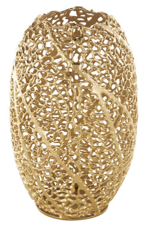 Golden Metal Vase