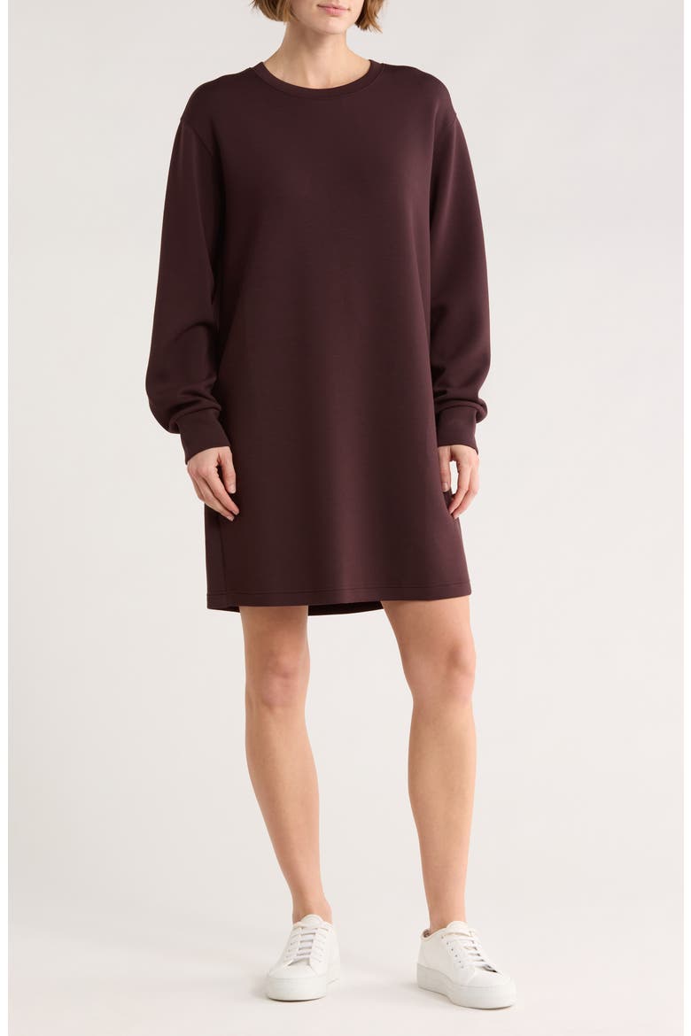 Long Sleeve Sweater Dress, Main, color, TRUFFLE BROWN