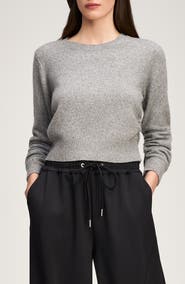 Cinq à Sept Birdie Crop Cashmere Pullover Sweater