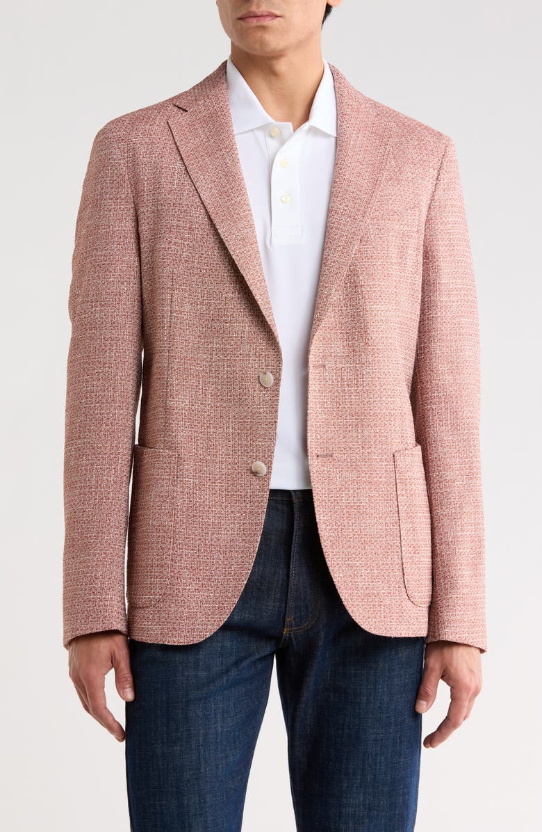 BOSS Hanry Dark Orange Cotton & Wool Blend Sport Coat, Main, color, Dark Orange