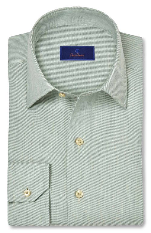 David Donahue Solid Sport Shirt In Gray