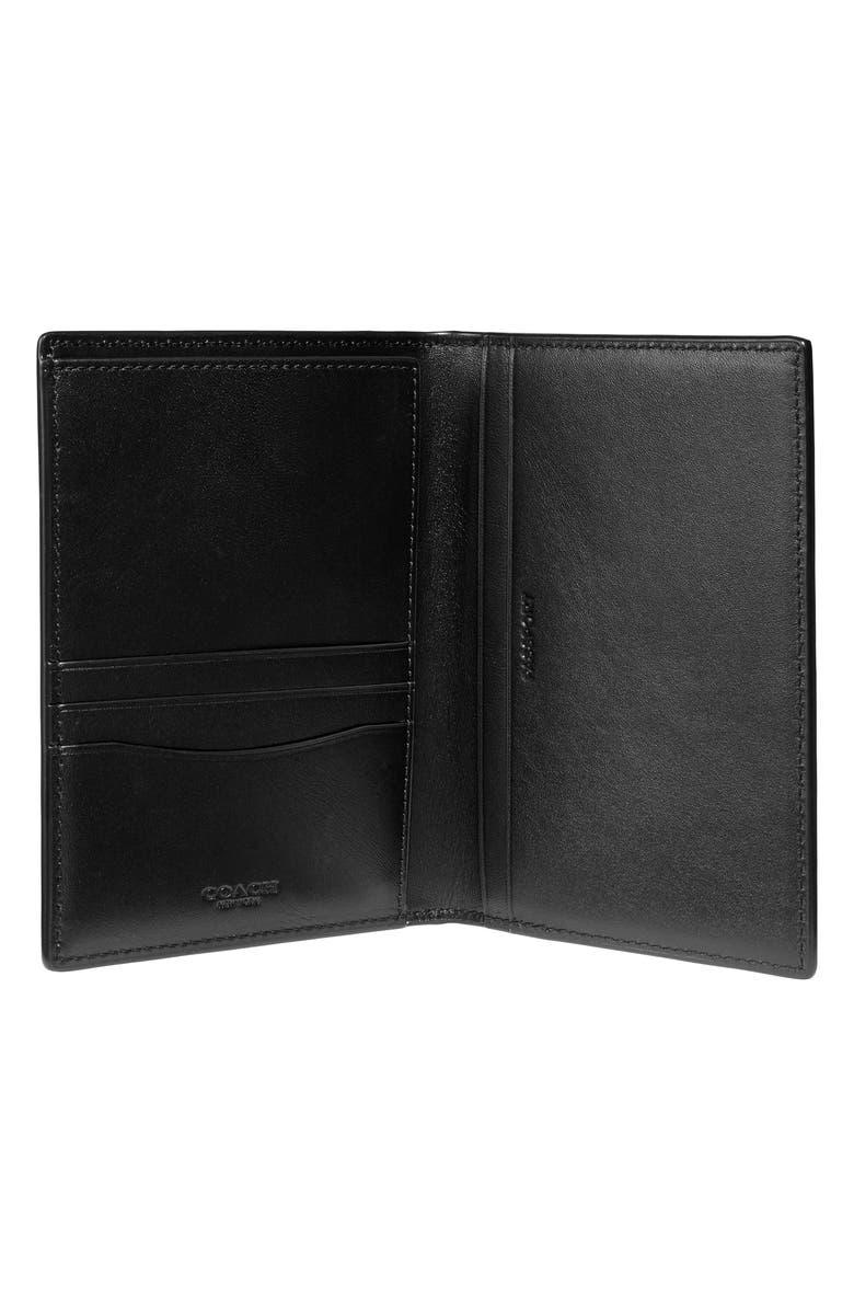 COACH Signature Coated Canvas Passport Case, Alternate, color,