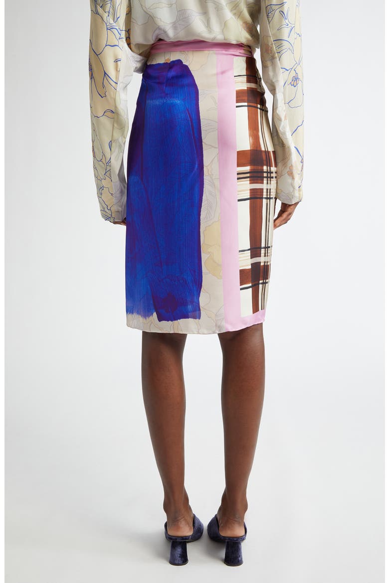 Dries Van Noten Scarfy Mixed Print Silk Wrap Skirt (Women) | Nordstrom