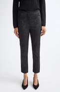 Veronica Beard Stila Floral Jacquard Ankle Pants