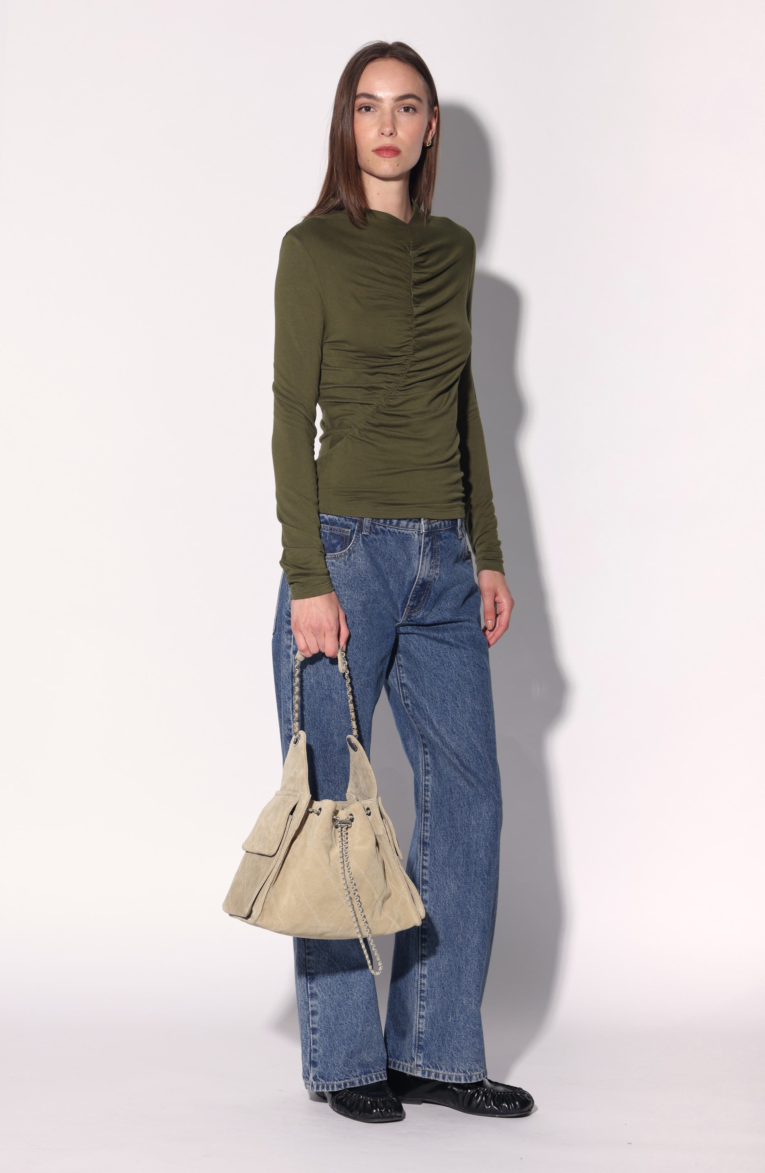 Valeria Quilted Leather Bucket Bag, Alternate, color, GINGER ROOT SUEDE