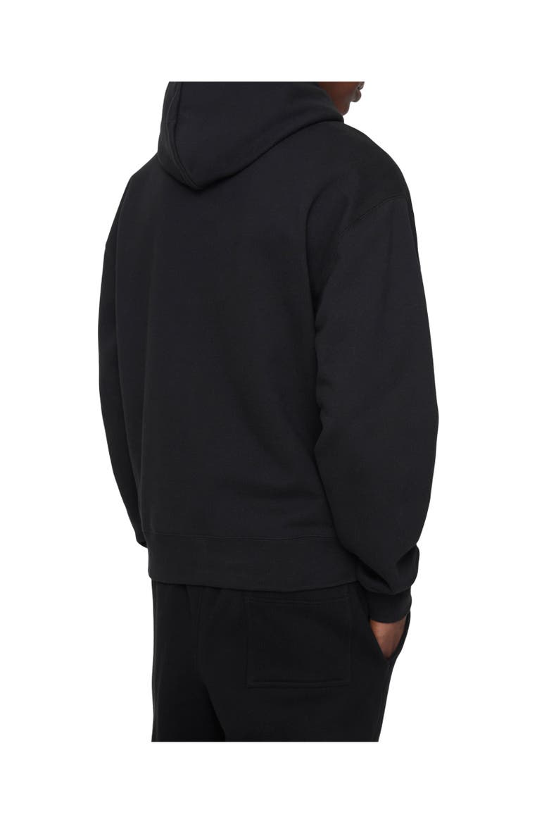 Gothic Logo Cotton Hoodie, Alternate, color, Black