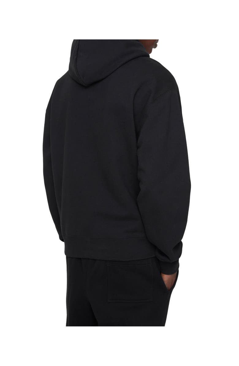 Burberry Gothic Logo Cotton Hoodie, Alternate, color, Black