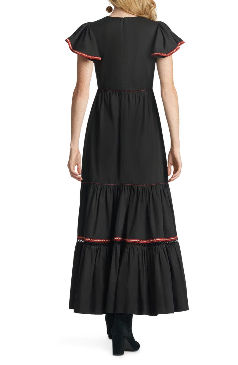 Sachin & Babi Paloma Plunge Neck Cotton Maxi Dress, Alternate, color, 