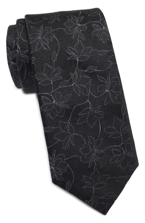 Hunten Floral Silk Tie