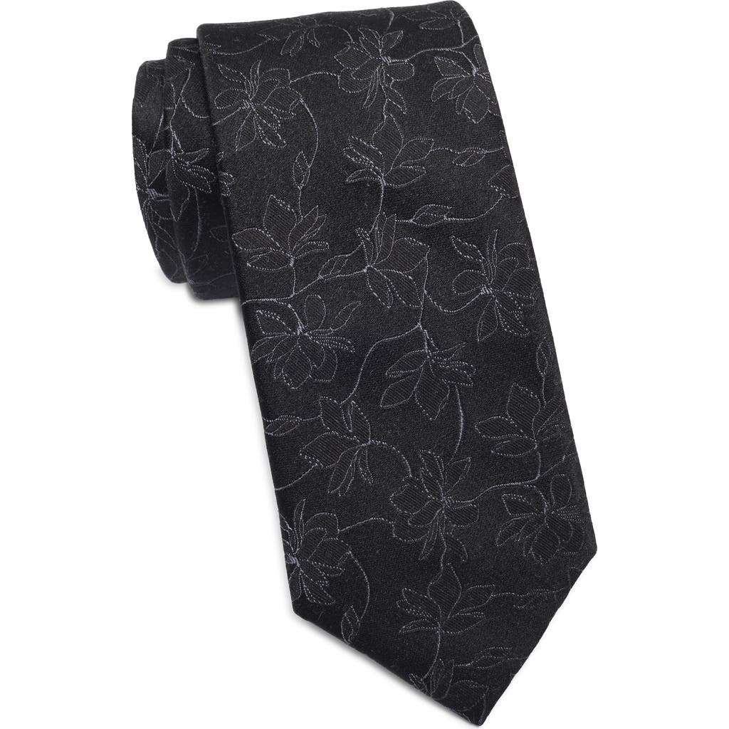 Nordstrom Hunten Floral Silk Tie In Gray