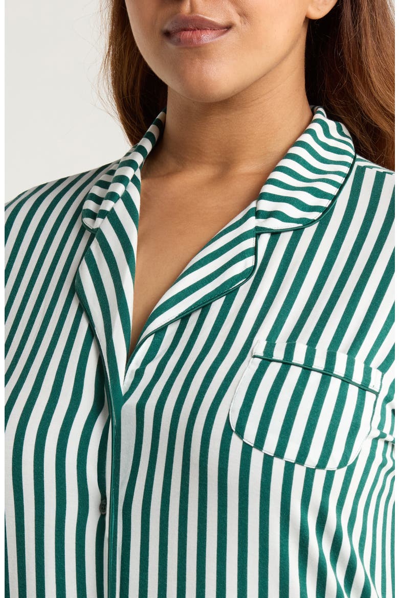 Moonlight Nightshirt, Alternate, color, GREEN- IVORY SIMPLE STRIPE