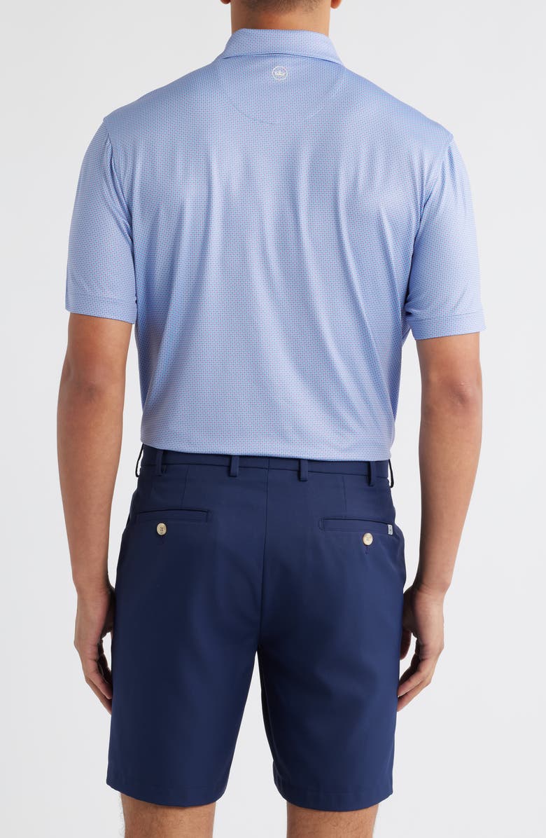 Peter Millar Phoenix Microprint Performance Jersey Polo, Alternate, color, Cottage Blue