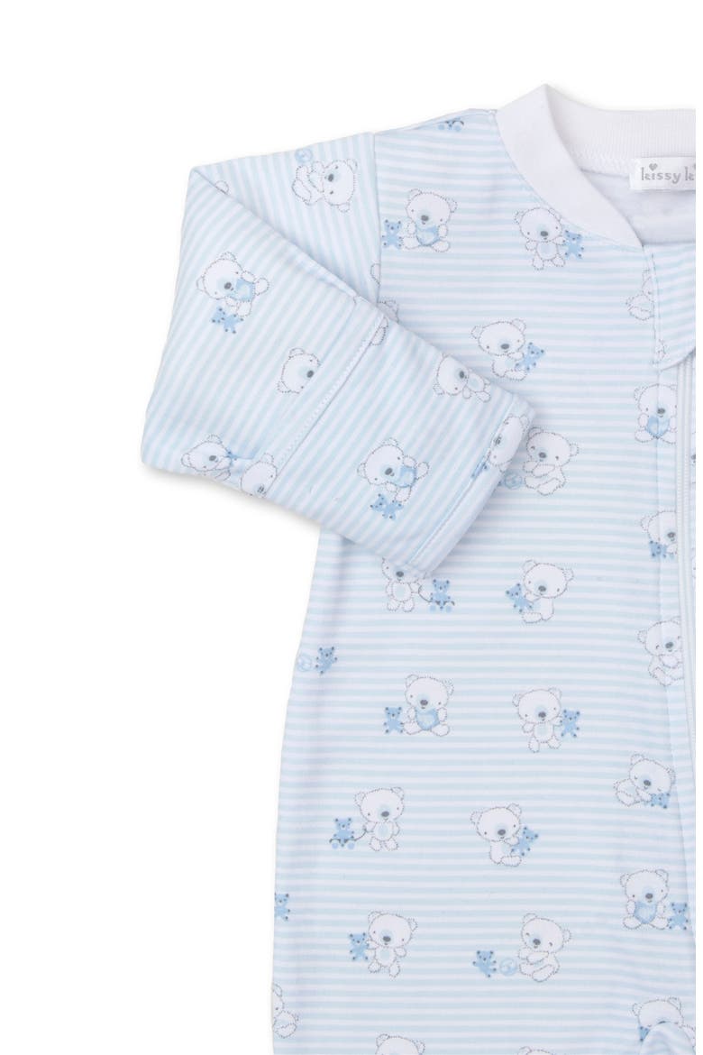 Pima Cotton Footie, Alternate, color, BEARS
