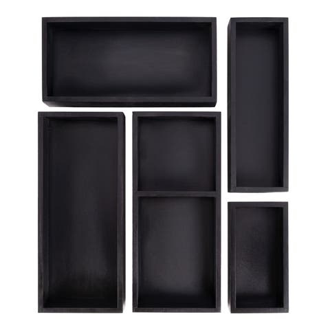 Eldora Handcrafted 5-Piece Multi-Use Individual  Drawer Organizer Boxes