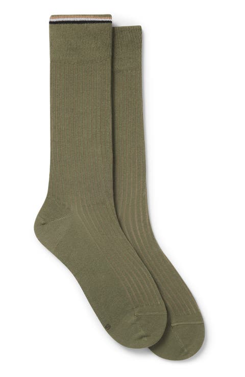 2-Pack Rib Crew Socks