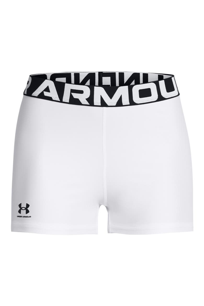 HeatGear® Shorts, Alternate, color, WHITE / / BLACK