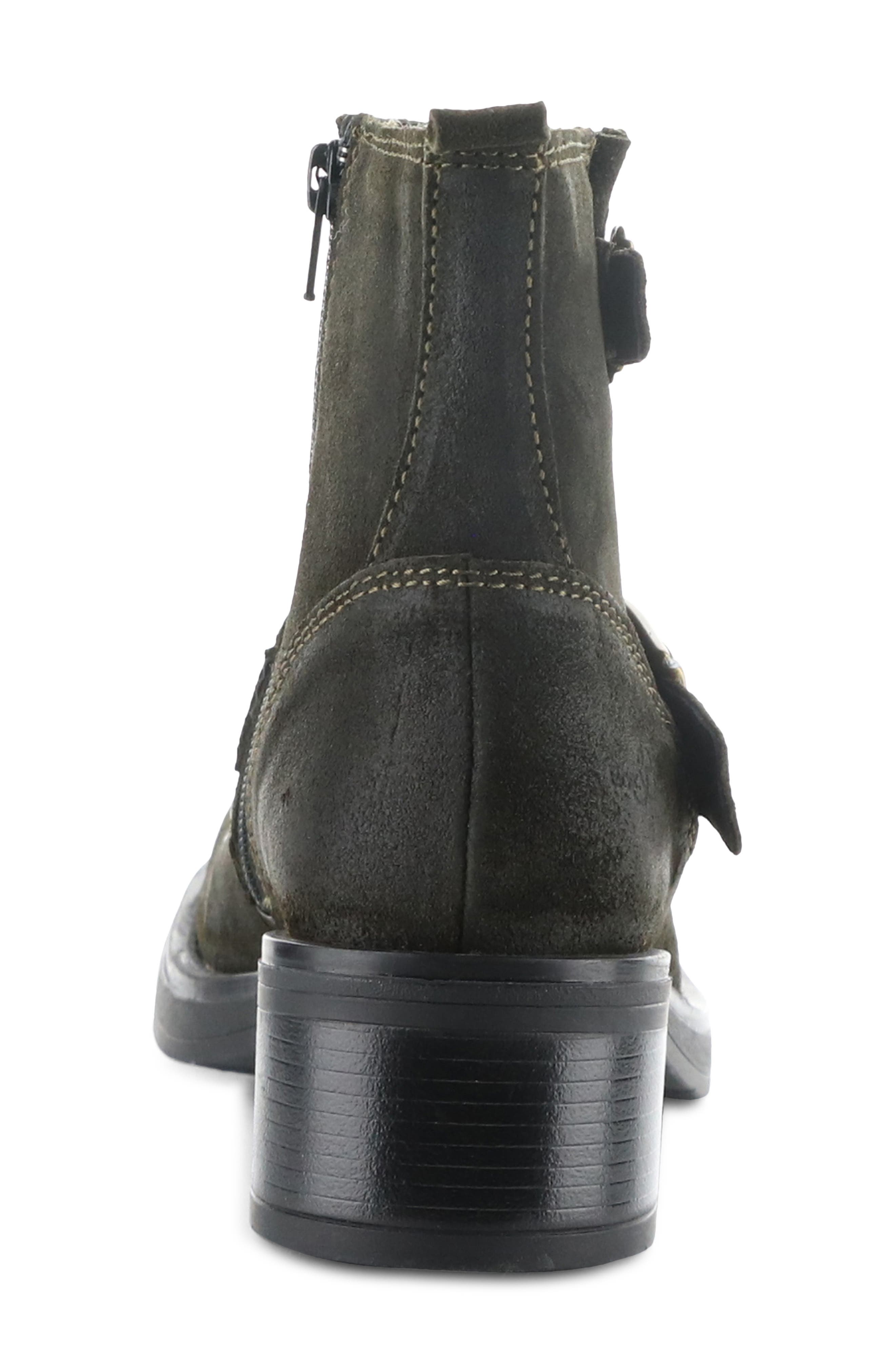 Bos. & Co. Grata Waterproof Buckle Bootie, Alternate, color, Olive