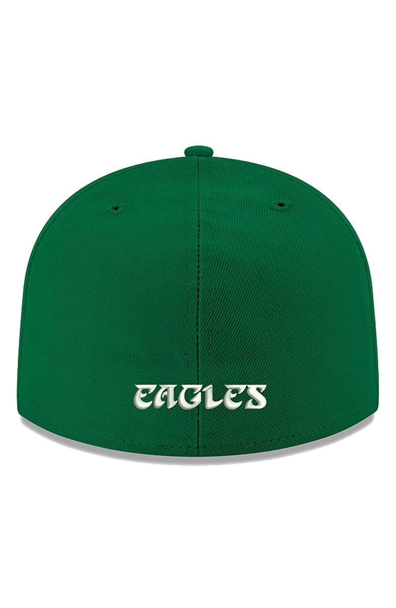 New Era Men's New Era Kelly Green Philadelphia Eagles Omaha Throwback 59FIFTY Fitted Hat, Alternate, color, Kelly Green