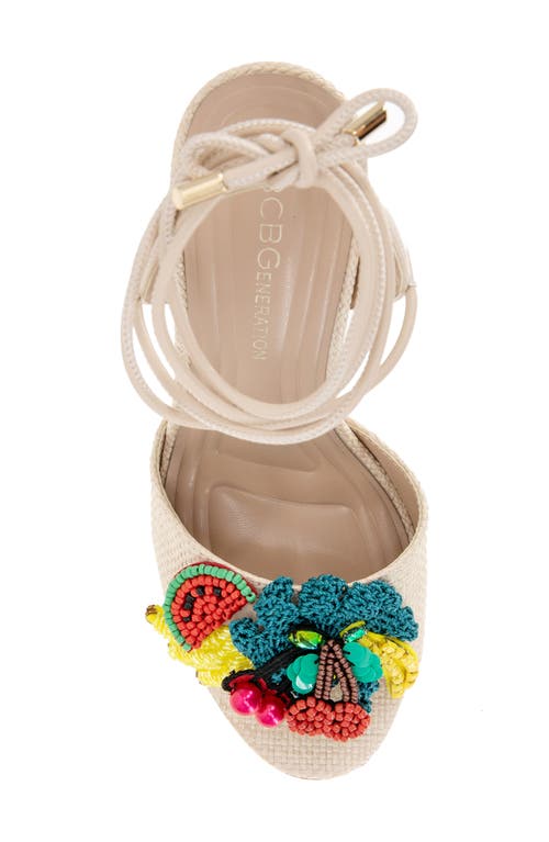 Bcbg Journe Ankle Wrap Sandal In Natural