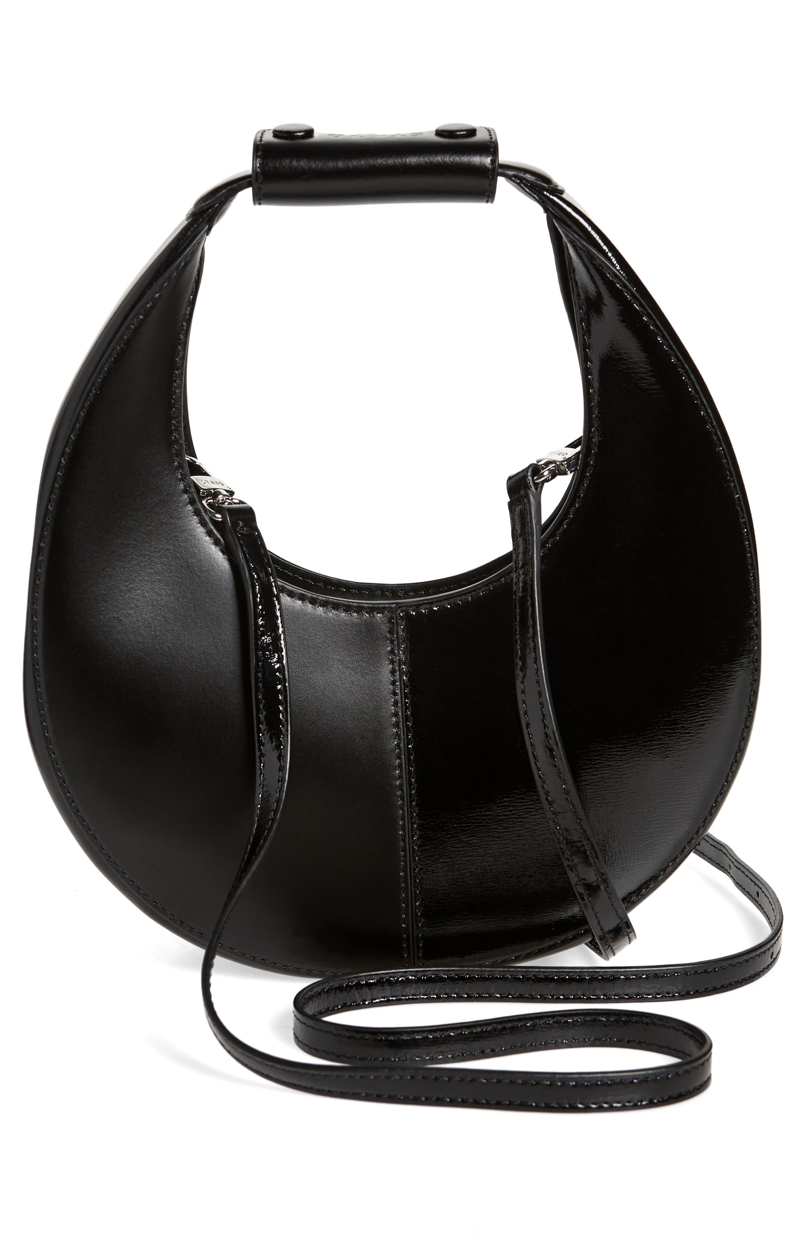 STAUD Mini Moon Split Leather Bag, Alternate, color, 