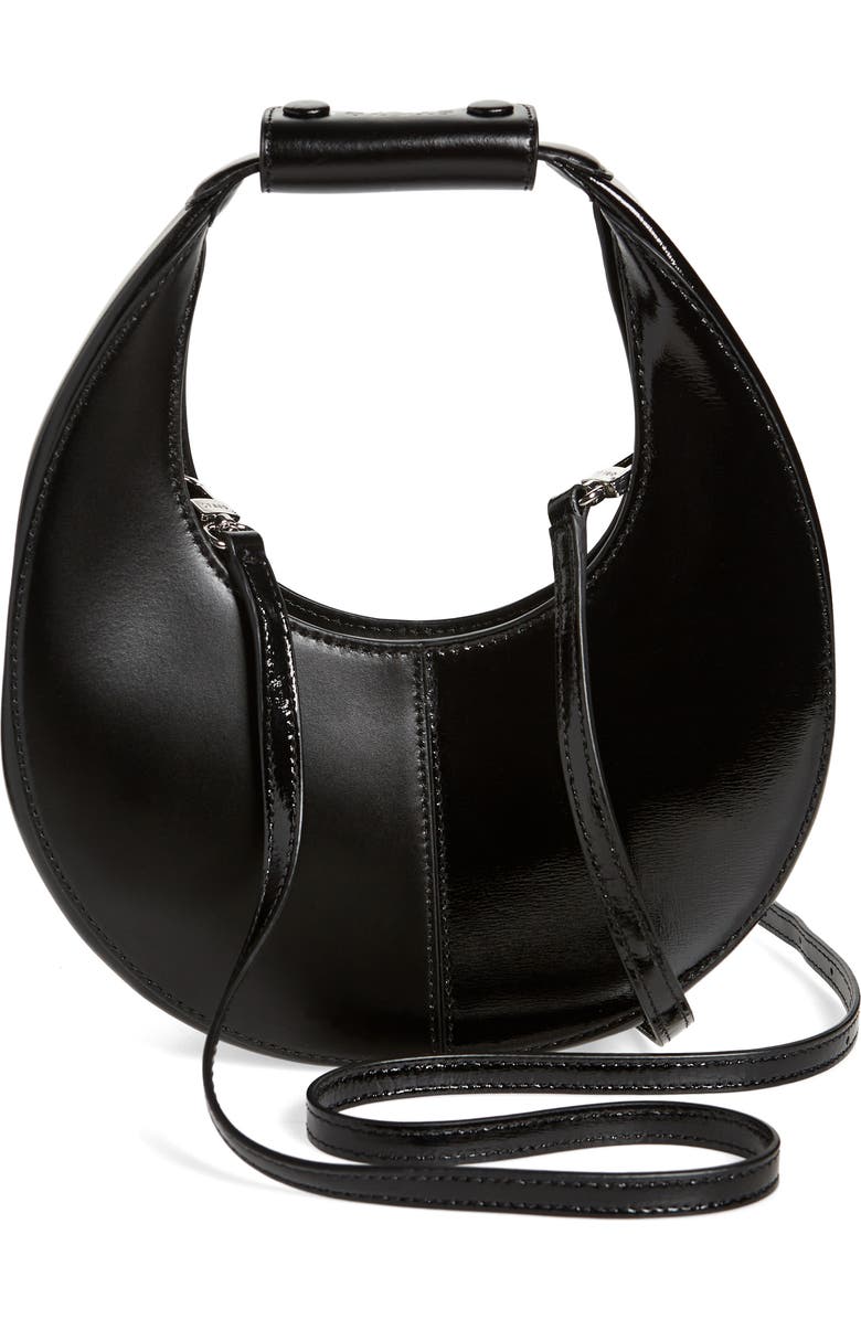 STAUD Mini Moon Split Leather Bag, Alternate, color,