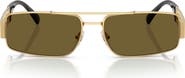 Versace 60mm Rectangular Sunglasses