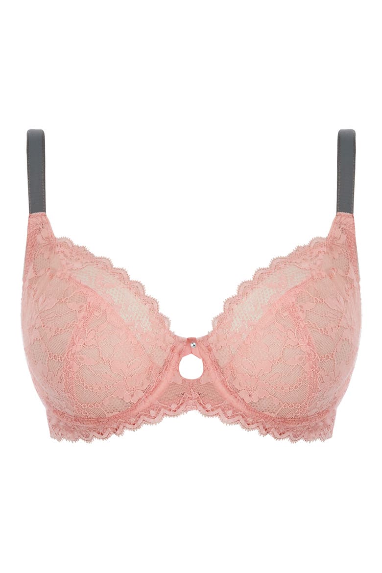 Offbeat Underwire Plunge Bra, Alternate, color, ROSEHIP