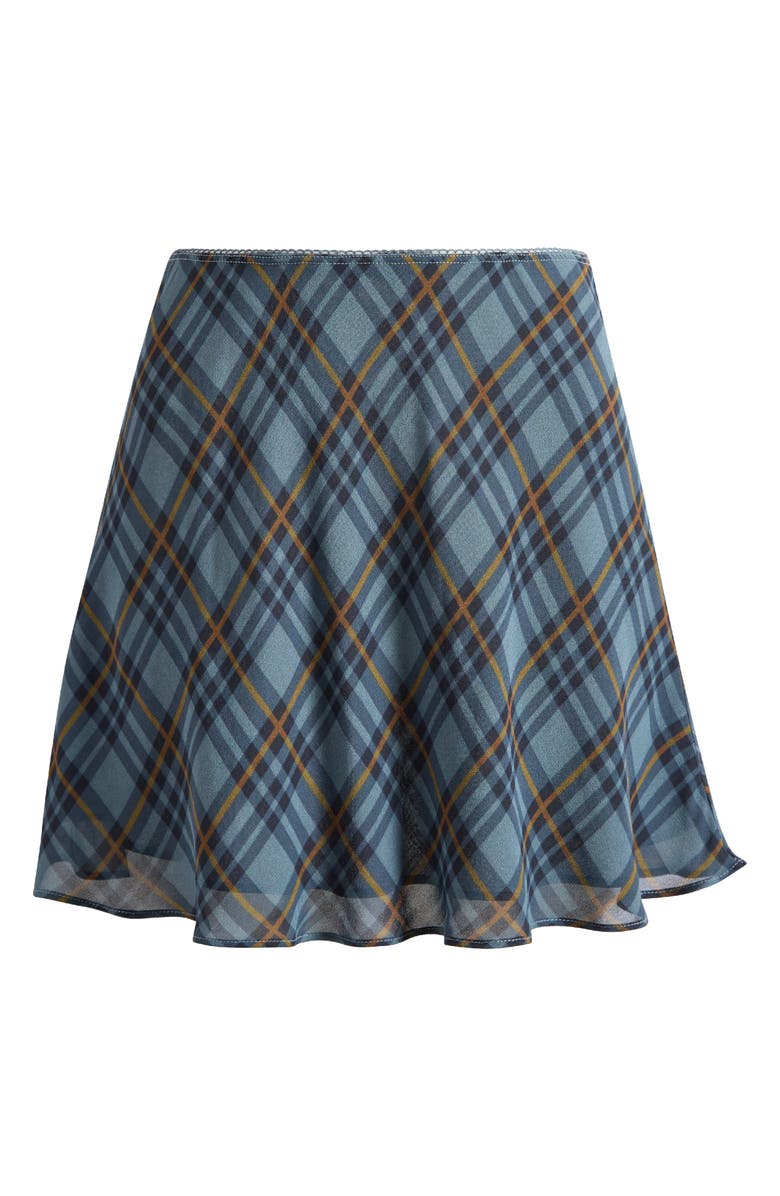 Reformation Brandy Plaid Miniskirt, Alternate, color, Slate Plaid