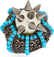 Gucci Crystal Spike Statement Ring
