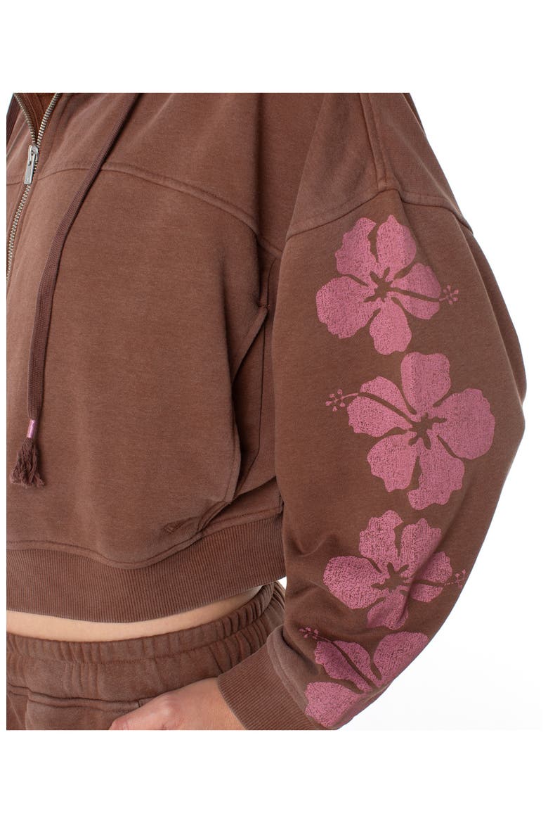 Tropical Trails Full Zip Hoodie, Alternate, color, TIRAMISU