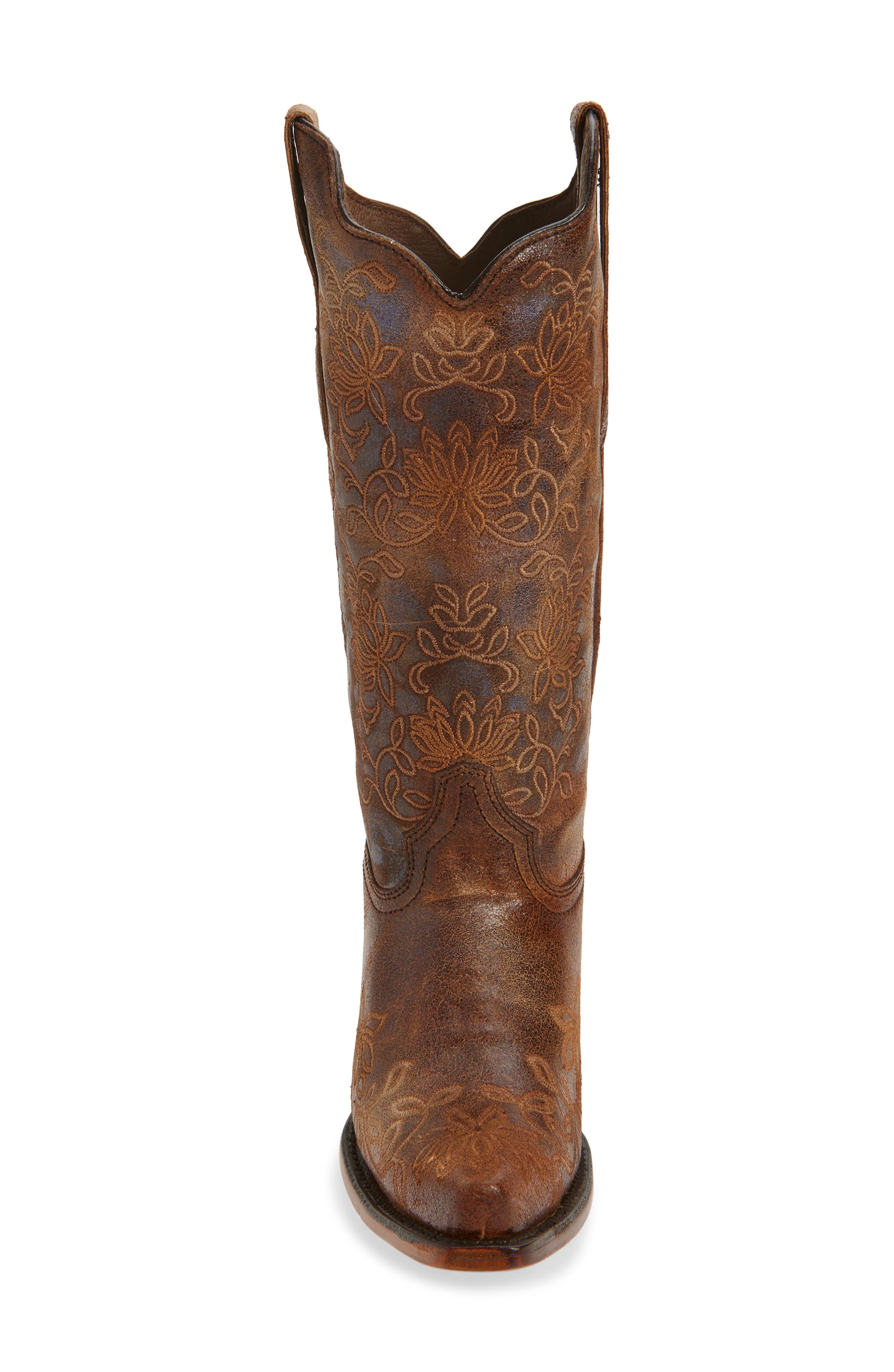 CIRCLE G Floral Embroidered Western Boot, Alternate, color, 