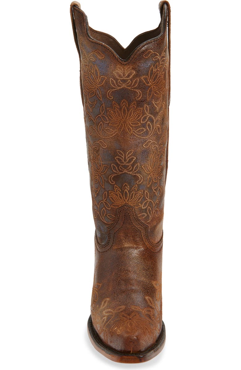 CIRCLE G Floral Embroidered Western Boot, Alternate, color,