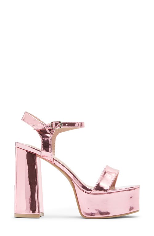 Top Guy Shoes Jasmine Platform Sandal In Pink Patent