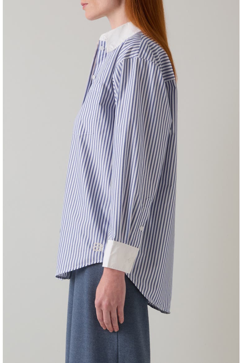 Hally Stripe Shirt, Alternate, color, NAVY MULTI