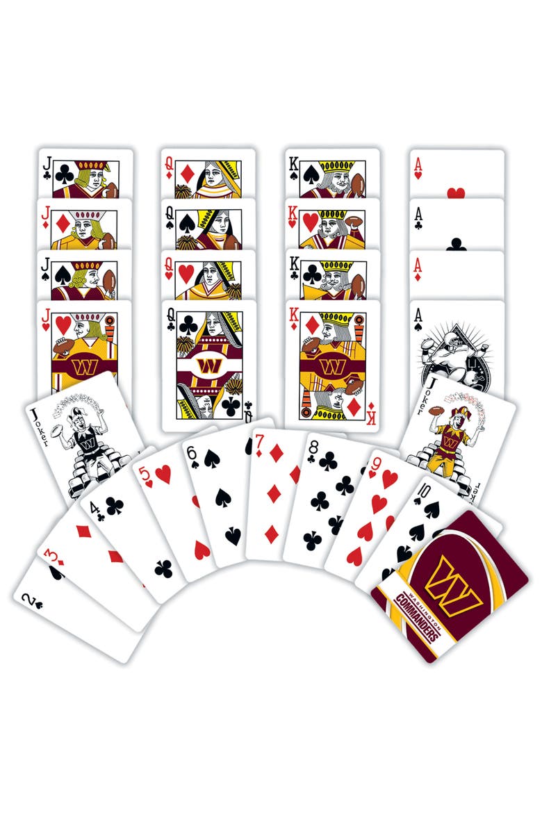 Washington Commanders Playing Cards, Alternate, color, Multicolor
