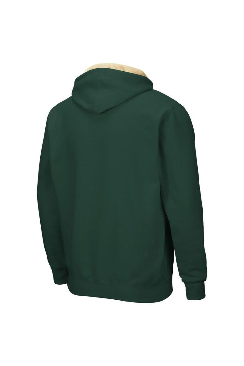 Men's Colosseum Green Colorado State Rams Arch & Logo 3.0 Full-Zip Hoodie, Alternate, color, Green