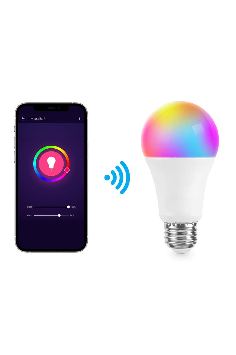 Smart A19 Dimmable Light Bulb - Dimmable Color Changing LED; Compatible with Alexa and Google Home Assistant, No Hub Required, Alternate, color, White