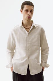 H&M Relaxed-fit Linen-blend Shirt