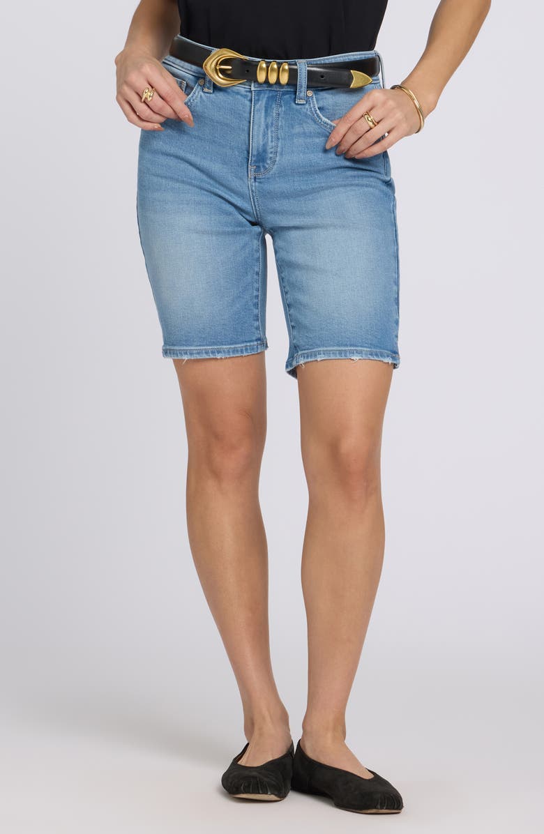 NYDJ Ella Side Slit Denim Shorts, Main, color, Vista Lakes