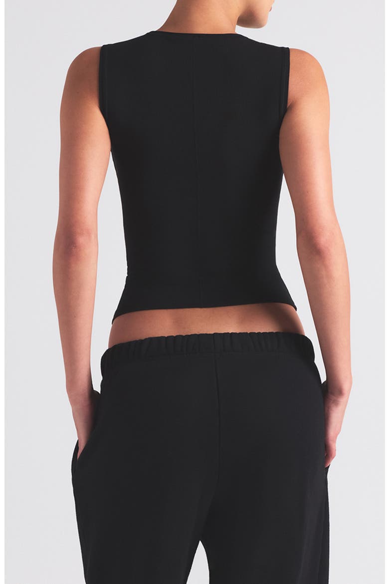 Soft Lounge V-Neck Tank Top, Alternate, color, ONYX