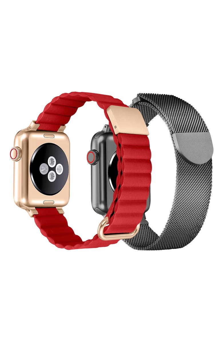 The Posh Tech Assorted 2-Pack Apple Watch<sup>®</sup> Watchbands, Alternate, color, Assorted