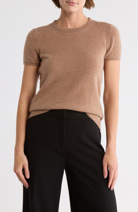 Cashmere Crewneck Short Sleeve Sweater