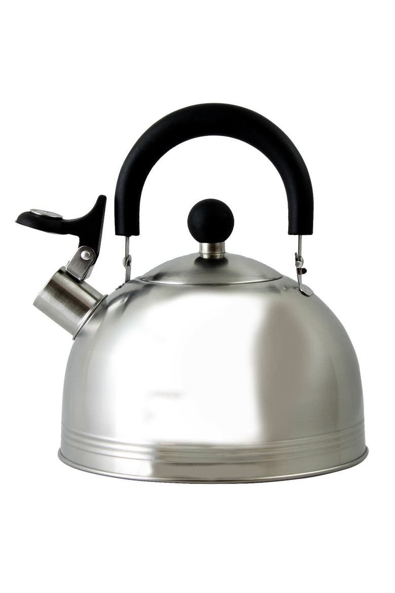Carterton 1.5 Qt Stainless Steel Whistling Tea Kettle, Main, color, Metallic Silver