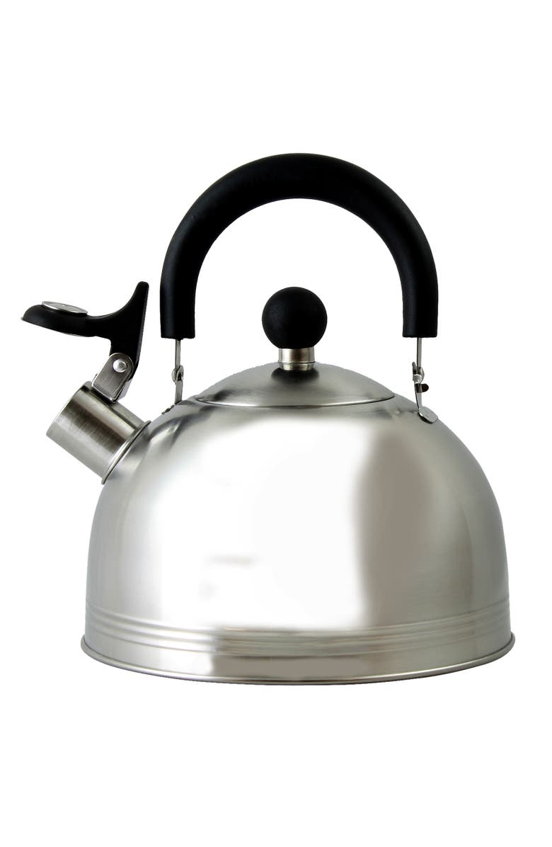 MR COFFEE Carterton 1.5 Qt Stainless Steel Whistling Tea Kettle, Main, color, Metallic Silver