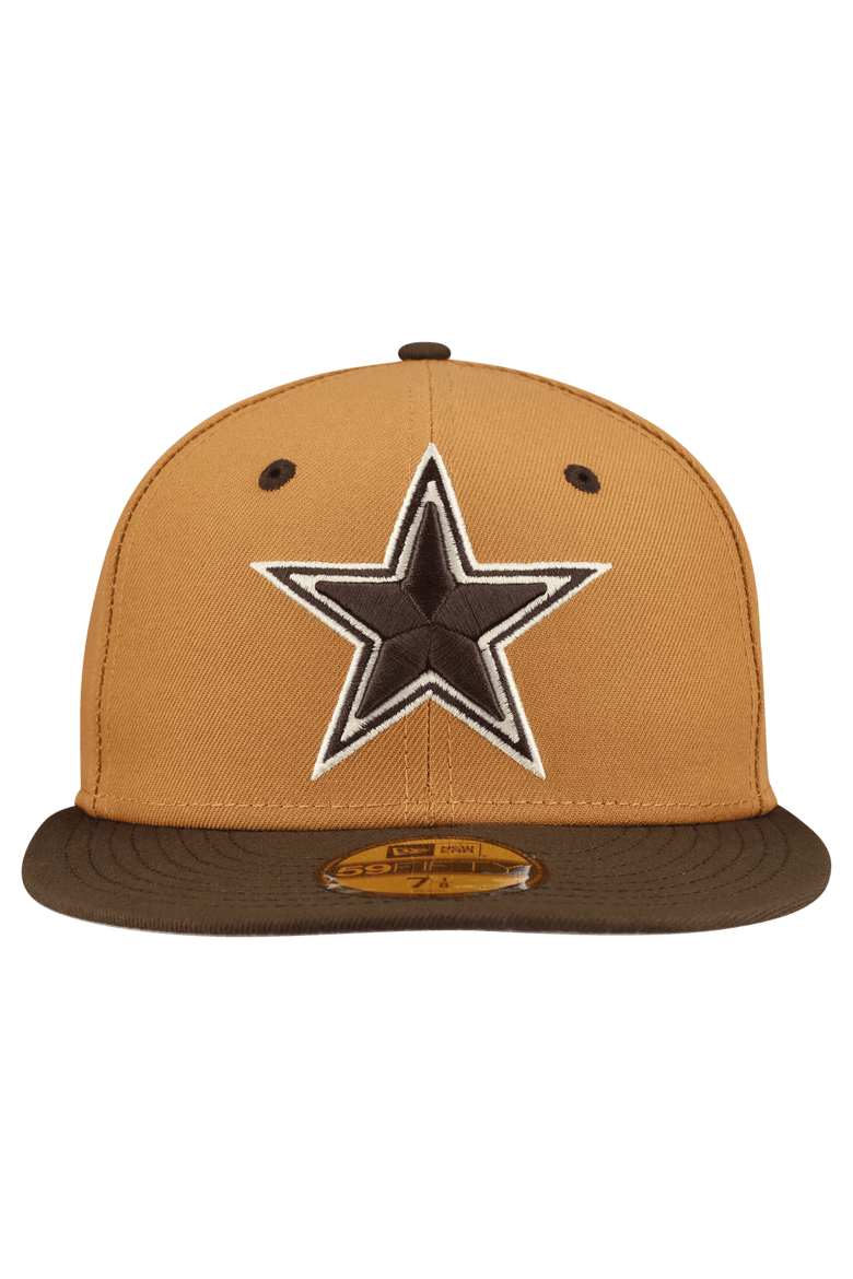 Men's New Era  Light Brown/Dark Brown Dallas Cowboys Two-Tone Walnut 59FIFTY Fitted Hat, Alternate, color, Light Brown