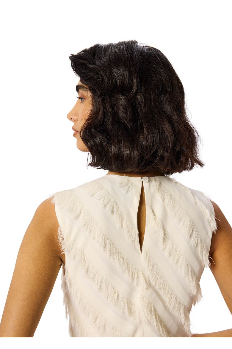 Fringe Textured Midi Dress, Alternate, color, Ivory