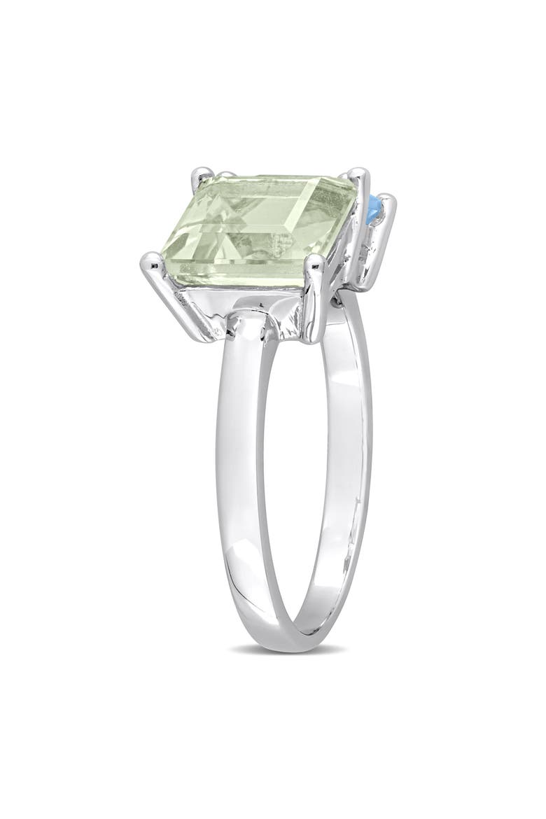 Square Green Quartz & Blue Quartz Ring, Alternate, color, SILVER/ GREEN/ BLUE