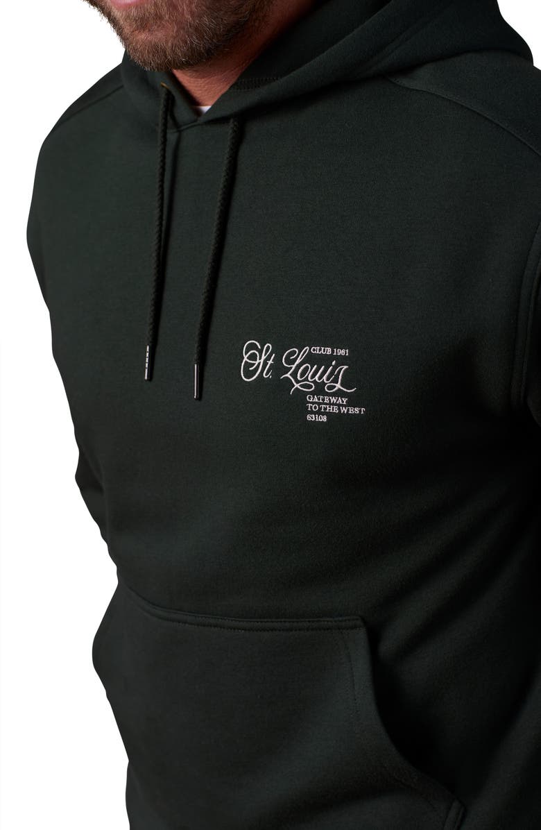 The Normal Brand St. Louis Embroidered Hoodie, Alternate, color, Varsity Green