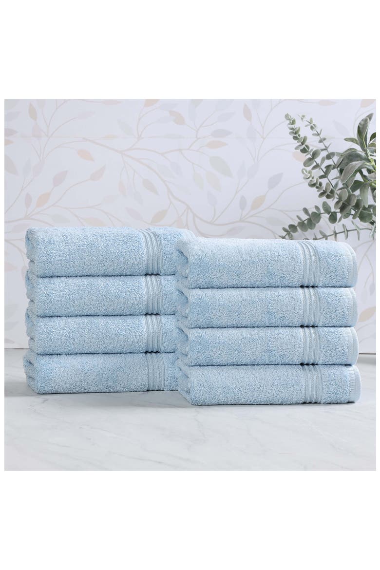8-Pack Hand Towel Set, Alternate, color, LIGHT BLUE