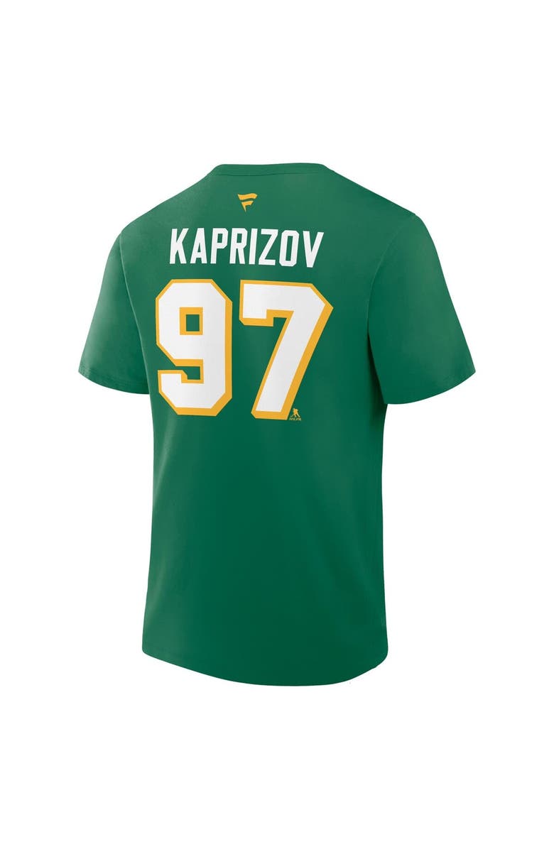 FANATICS Men's Fanatics Kirill Kaprizov Kelly Green Minnesota Wild Authentic Stack Name & Number T-Shirt, Alternate, color, Kelly Green